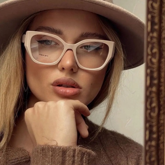 💯 - New Authentic PRADA PR 18WV - VYJ1O1 POWDER Eyeglasses - Picture 1 of 14